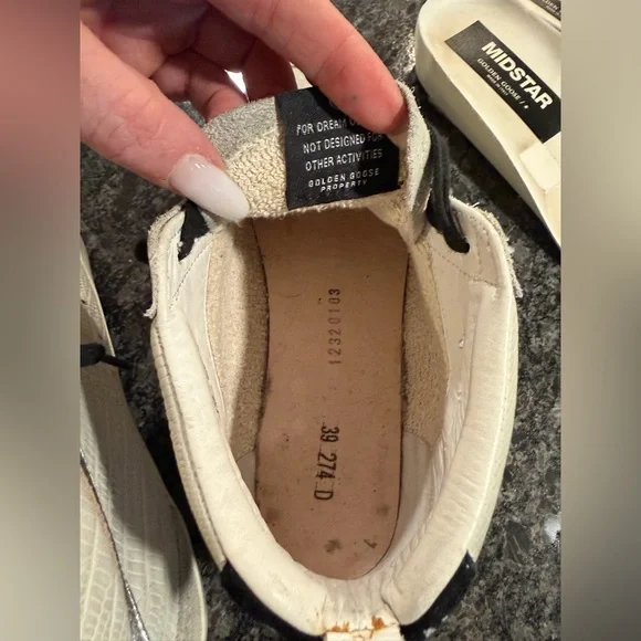 RARE Golden Goose Mid Star Sneakers White Python & Suede Size 39 EUC w Dust Bag🖤 - Picture 9 of 17